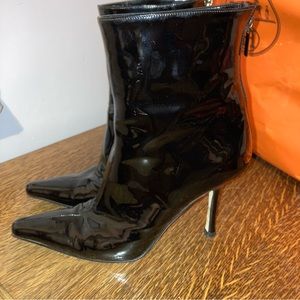 Jimmy Choo Black Patent Leather Booties